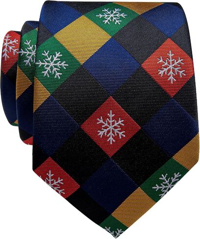 Festival Christmas Ties for Men Silk Printed Necktie with Gift Box in Saudi Arabia