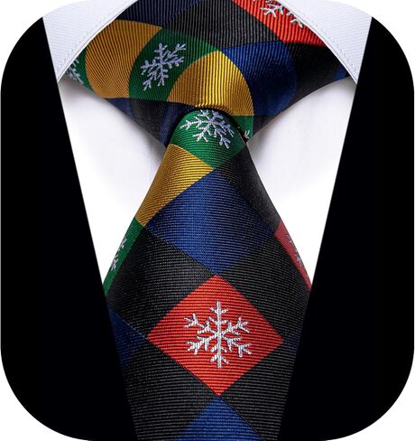 Festival Christmas Ties for Men Silk Printed Necktie with Gift Box in Saudi Arabia