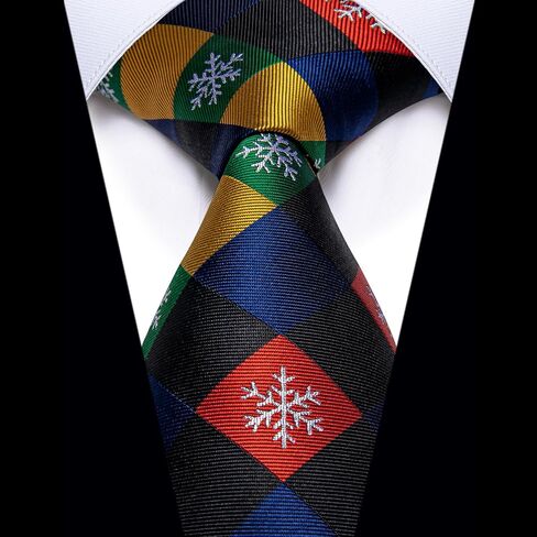 Festival Christmas Ties for Men Silk Printed Necktie with Gift Box in Saudi Arabia
