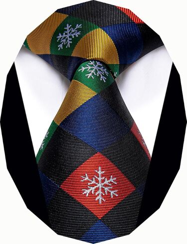 Festival Christmas Ties for Men Silk Printed Necktie with Gift Box in Saudi Arabia