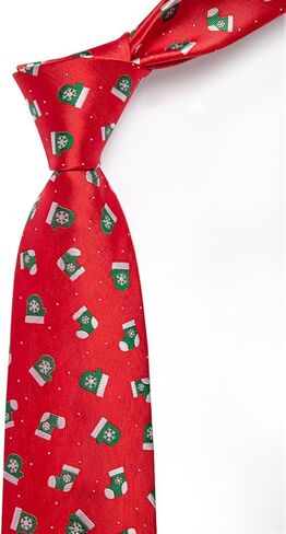 Festival Christmas Ties for Men Silk Printed Necktie with Gift Box in Kuwait