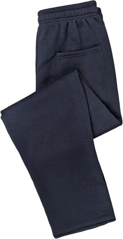 Fleece Lined Mens Sweatpant Basic Baggy Athletic Running Drawstring Open Bottom Workout Active Sweat Pants in Kuwait