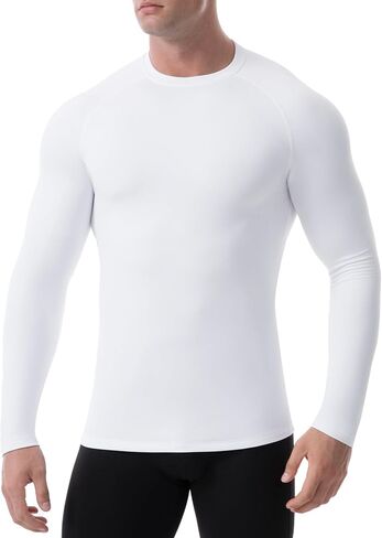 Runhit Men's Thermal Compression Shirt Fleece Lined Long Sleeve Thermal Shirts Athletic Base Layer Top Cold Weather Gear in Saudi Arabia