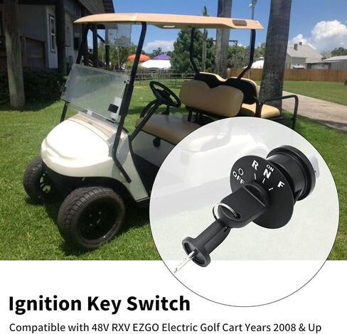 605637 Ignition Key Switch Replacement for 48V RXV EZGO Electric Golf Cart 2008-Up, 611283 609682 Golf Cart Ignition Key Switch with 2 Keys in Saudi Arabia