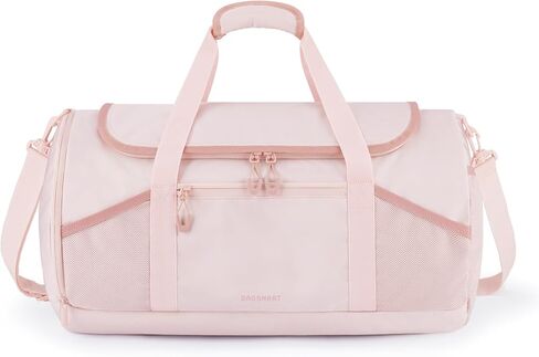BAGSMART Gym Bag for Men & Women, Lightweight Duffel Bag with Shoe Compartment, Weekender Bags with Wet Pocket, Workout Overnight Carry on Bag for Travel, Pink in Saudi Arabia