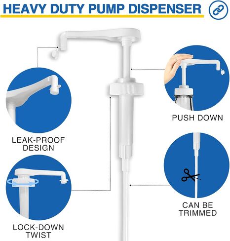 4Pcs Gallon Jug Pump Dispenser, 38-400 Leak Proof Pump for Gallon Jug - Lotion Shampoo Pump Cap Included, Fits 1 Gallon Bottle 64oz 128oz Shampoo Laundry Detergent Containers in Kuwait