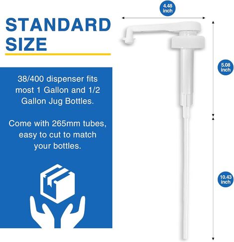 4Pcs Gallon Jug Pump Dispenser, 38-400 Leak Proof Pump for Gallon Jug - Lotion Shampoo Pump Cap Included, Fits 1 Gallon Bottle 64oz 128oz Shampoo Laundry Detergent Containers in Kuwait