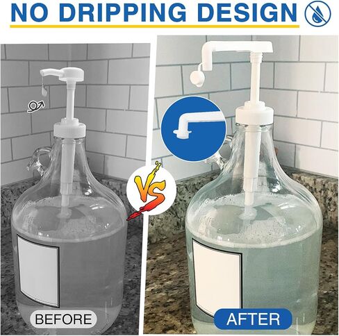 4Pcs Gallon Jug Pump Dispenser, 38-400 Leak Proof Pump for Gallon Jug - Lotion Shampoo Pump Cap Included, Fits 1 Gallon Bottle 64oz 128oz Shampoo Laundry Detergent Containers in Kuwait