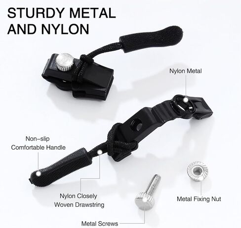 طقم إصلاح سحاب عالمي من TECHPLUS، سحاب منزلق - استبدال سحب سحاب فوري للسترات والأمتعة والحقائب وحقائب الظهر والمعاطف والأحذية - حزمة من 6 باللون الأسود in Kuwait