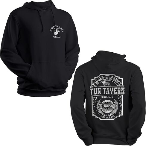 Military Gift Shop Marine Corps Tun Tavern USMC Hoodie - Whiskey Label Marine Corps Sweatshirt, in Saudi Arabia