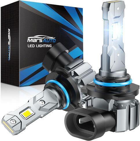 Marsauto M1S HB3/9005 Bulbs or 9005 Fog Light 2024, 24000LM Brighter 9005 Fog Bulbs, Real 1:1 Design 9005 Powersport Bulbs, 6000K White, 3min Plug and Play, IP68, Pack of 2 in Saudi Arabia