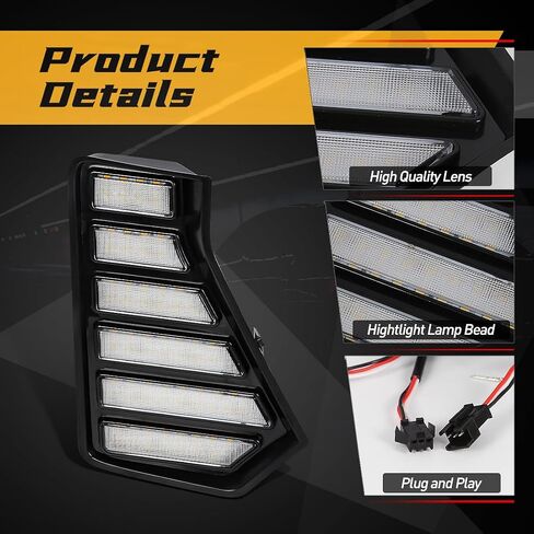 LED Daytime Running Lights For Toyota Tacoma 2024 2025 LED Driving Fog Light Kit with Amber Turn Signal Light in Saudi Arabia