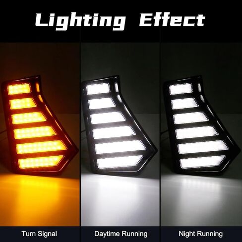 LED Daytime Running Lights For Toyota Tacoma 2024 2025 LED Driving Fog Light Kit with Amber Turn Signal Light in Saudi Arabia