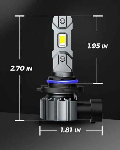 Marsauto M1S HB3/9005 Bulbs or 9005 Fog Light 2024, 24000LM Brighter 9005 Fog Bulbs, Real 1:1 Design 9005 Powersport Bulbs, 6000K White, 3min Plug and Play, IP68, Pack of 2 in Saudi Arabia