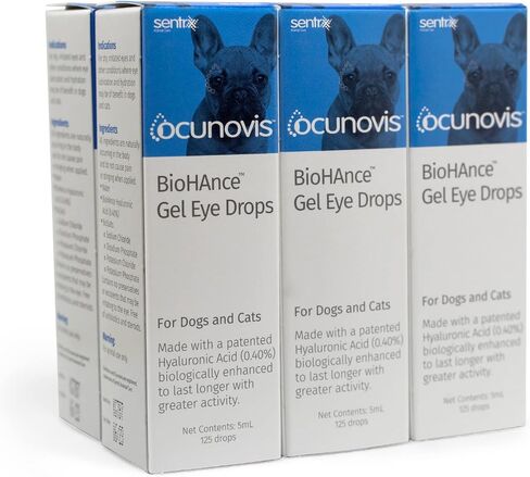 Sentrx Ocunovis Gel Eye Drops for Dogs & Cats, Eye Lube for Dogs Allergy Relief Lubricant, Dogs with Dry Eyes, Artificial Tears, 5 ml (3-Pack) in Saudi Arabia