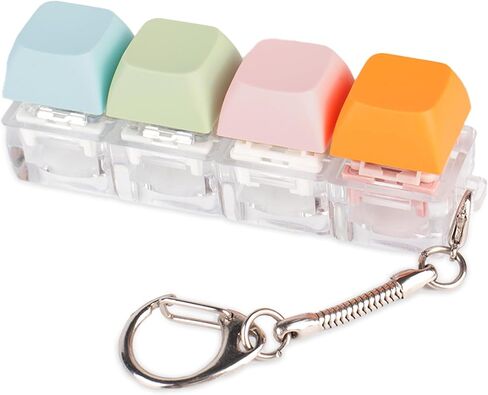 Byhoo Keyboard Fidget، 3 أنواع من لعبة Fidget Keyboard التي تعمل باللمس، لوحة مفاتيح Fidget Color Macaron، سلسلة مفاتيح خطية Clicky، أداة النقر على لوحة المفاتيح لتخفيف التوتر in Kuwait
