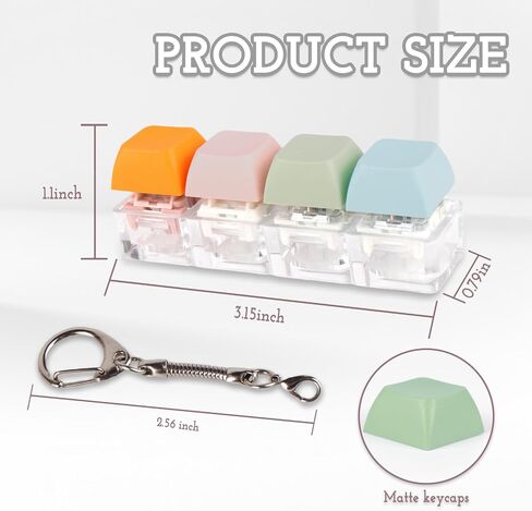Byhoo Keyboard Fidget، 3 أنواع من لعبة Fidget Keyboard التي تعمل باللمس، لوحة مفاتيح Fidget Color Macaron، سلسلة مفاتيح خطية Clicky، أداة النقر على لوحة المفاتيح لتخفيف التوتر in Kuwait