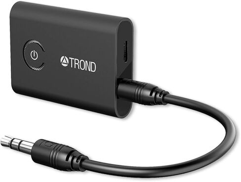 TROND Bluetooth 5.2 Transmitter Receiver, 2-in-1 Bluetooth Adapter for TV to Airpods or Wireless Headphones, Low Latency, 3.5mm Bluetooth Audio Adapter for Airplane Gym Equipment Home Stereo in Saudi Arabia