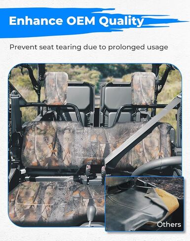 KEMIMOTO UTV Seat Covers Compatible with 2014-2024 Pioneer 700 700-4, All-Weather Protection, UV Scratch Resistant, Water-Resistant 1680D Oxford Fabric, Anti-Slip Secure Fit, Accessories (Camo Color) in Kuwait