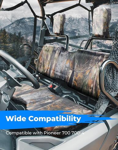 KEMIMOTO UTV Seat Covers Compatible with 2014-2024 Pioneer 700 700-4, All-Weather Protection, UV Scratch Resistant, Water-Resistant 1680D Oxford Fabric, Anti-Slip Secure Fit, Accessories (Camo Color) in Kuwait