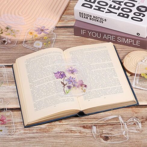 288 قطعة من مجموعة الإشارات المرجعية الشفافة DIY للزهور المضغوطة صانع الإشارات المرجعية الفارغة المصنوعة يدويًا للطلاب والمعلمين القراءة in Kuwait