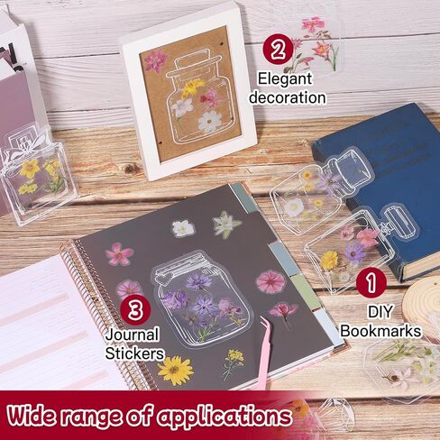 288 قطعة من مجموعة الإشارات المرجعية الشفافة DIY للزهور المضغوطة صانع الإشارات المرجعية الفارغة المصنوعة يدويًا للطلاب والمعلمين القراءة in Kuwait