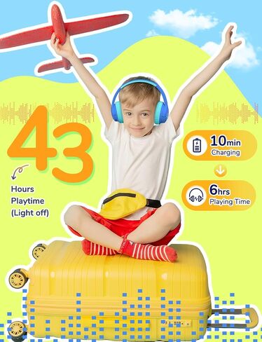 iClever BTH18 Kids Bluetooth Headphones LED Lights for Toddler Boys Girls in Kuwait