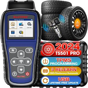 Autel MaxiTPMS TS501 PRO, 2024 New TPMS Programming Tool Same as TS508 TS508WF TS601, TPMS Relearn Tool Upgrade of TS501 TS408S, OBD Relearn, Activate All Sensors, Reset TPMS, Fob Signal Test