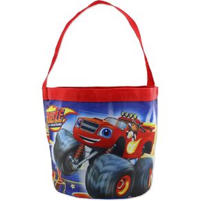 Blaze and the Monster Machines Boys Nylon Gift Basket Bucket Tote Bag