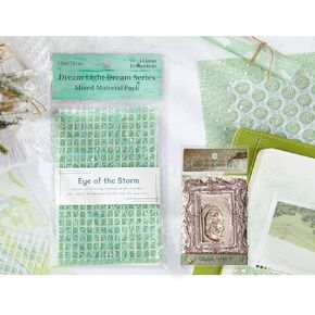 25 pcs Textured Scrapbook supplies - Mesh Fabric junk journal Paper Decorative Mixed Set and Background Window Frames Decoration Paper for DIY Scrapbooking Planner Bullet Collage Card (Blue)