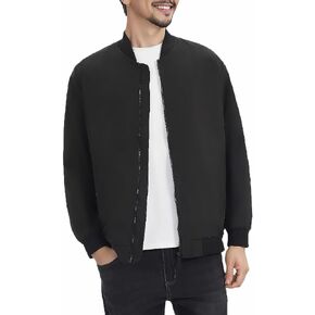 Mens Bomber Jacket Black Windbreaker Jackets Lightweight Casual Stylish Flight Varsity Light Jackets for Men