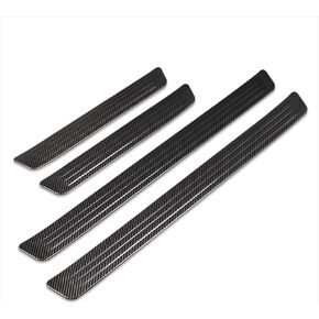Beautost Fit for Toyota New Prius 2023 2024 Outside Door Sill Scuff Plate Guard Cover Trim Sport Style Stainless Steel(Carbon Fiber Black)