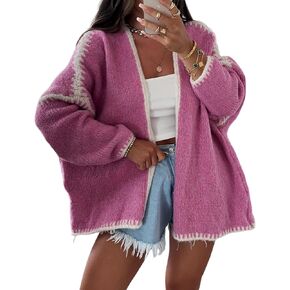 Yimoon Womens Oversized Chunky Cardigan Sweater Open Front Long Sleeve Soft Knitted Cardigan Outwear