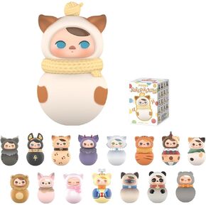 POP MART PUCKY Roly-Poly Kitty Series Figures, PUCKY Blind Box Figures, Random Design Action Figures Collectible Toys Home Decorations, Holiday Birthday Gifts, Single Box