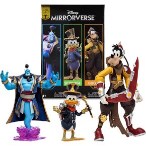 McFarlane Toys - Disney Mirrorverse Genie 5in Scrooge McDuck 5in and Goofy 7in, Action Figure 3pk, Gold Label, Amazon Exclusive