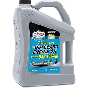 Lucas Oil Extreme Duty Synthetic Outboard Engine Oil SAE 10W-40, 5 Quarts (Pack of 1)