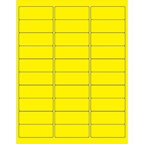 Tape Logic® Removable Rectangle Laser Labels, 2 5/8" x 1", Fluorescent Yellow, 3000/Case, by Discount Shipping USA