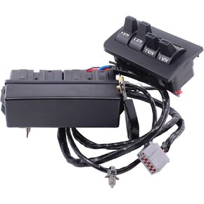 MOTOKU Auxiliary Dash Upfitter Switch for Ford F-250 F-350 F-450 F-550 Super Duty 2011-2016 in-Dash Cluster Voltage Regulator Switch Wire Harness Wiring Jumper Kit