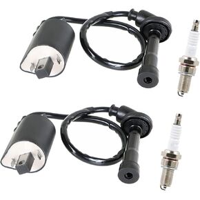 WFLNHB 2 x Ignition Coil Spark Plug Replacement for Yamaha V Star 650 XVS650 1998-2016 4VR-82320-00