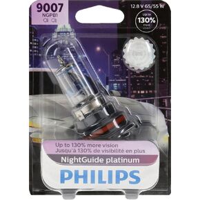 Philips automotive lighting 9007 NightGuide Platinum Upgrade Headlight Bulb, Pack of 1