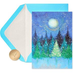 Papyrus Boxed Christmas Cards with Envelopes, Peace of the Season, Holiday Tree (14-Count)