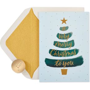 Papyrus Boxed Christmas Cards with Envelopes, Peace of the Season, Holiday Tree (14-Count)