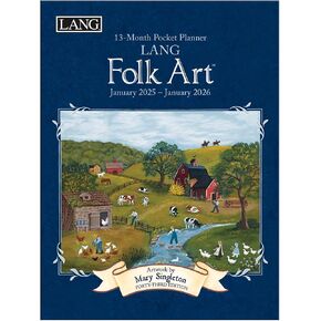 Lang, LANG Folk Art 2025 Monthly Pocket Planner by Mary Singleton