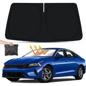 Car Sun Shade for Kia K5 2021 2022 2023 2024 2025 Auto Interior Accessories Front Windshield Sunshade Foldable Insulation Reflective Protector Parasol Window Curtains Cover Visor