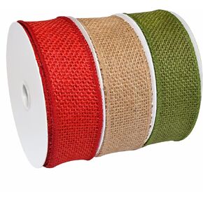 Morex Natural Burlap Wired Ribbon for Decorations, Holidays, Parties, Home and Outdoor Decor, 1.5" x 10 Yd, Turquoise
