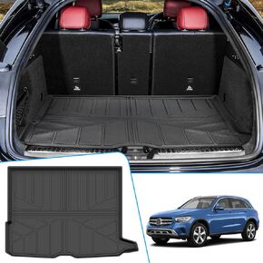 Cargo Liners Compatible with Mercedes-Benz 2016-2022 GLC250 GLC300 GLC350 Cargo Mat TPE Trunk Mat All-Weather Trunk Liner for Benz GLC Accessories (Cargo Mat,Not Fit Coupe)
