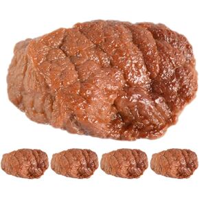 SAFIGLE 5Pcs Artificial Fake Steak Simulation Food Models Cooked Realistic Roast Beef Block Meat for Kitchen Photography Prop Market Display Decoration