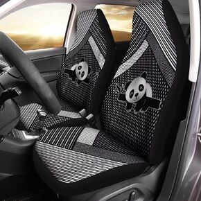 Cute Silver Sloth Print Car Seat Covers Set of 2 Waterproof Front Bucket Seats Protector Auto Interior Accessories Decor Universal Fit for Car Truck SUV