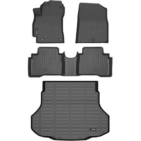 HAFIDI® Floor Mats & Cargo Liner Set Fit for 2021-2024 2025 Hyundai Elantra Hybrid All Weather Protection TPE Anti-Slip Car Full Set Floor Liners Custom Accessories - Black