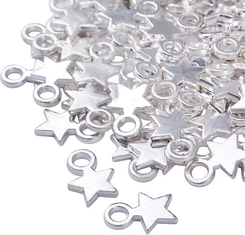 100pcs Mini Star Charms Alloy Star Shape Charms Pendants for DIY Crafting Jewelry Making in Kuwait